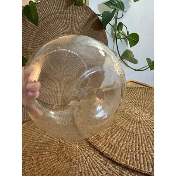 Clear Glass Fishbowl Vase – 6.5” Tall, 7” Wide - Picture 6 of 6